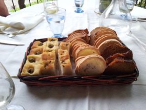 Fresh bread and schiacciata