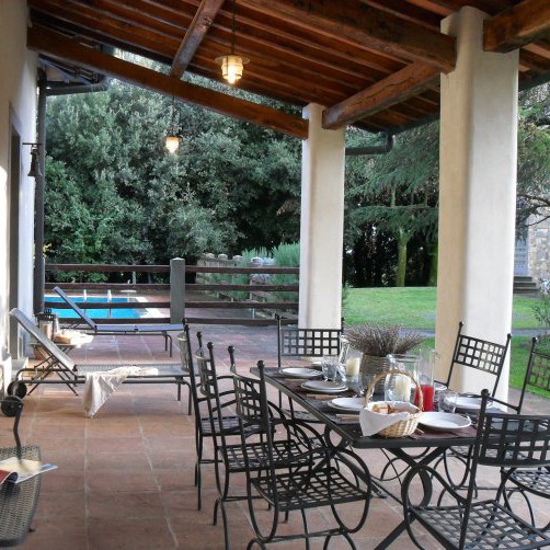 Villas on top of a hill in Chianti