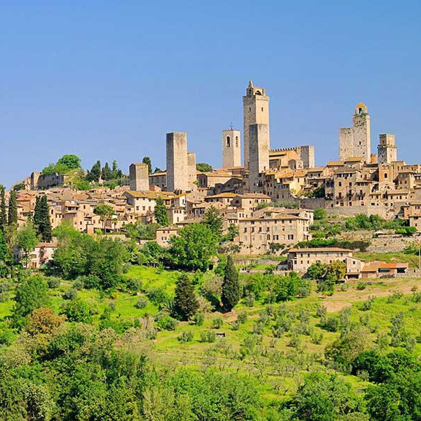 Villas on top of a hill in Chianti