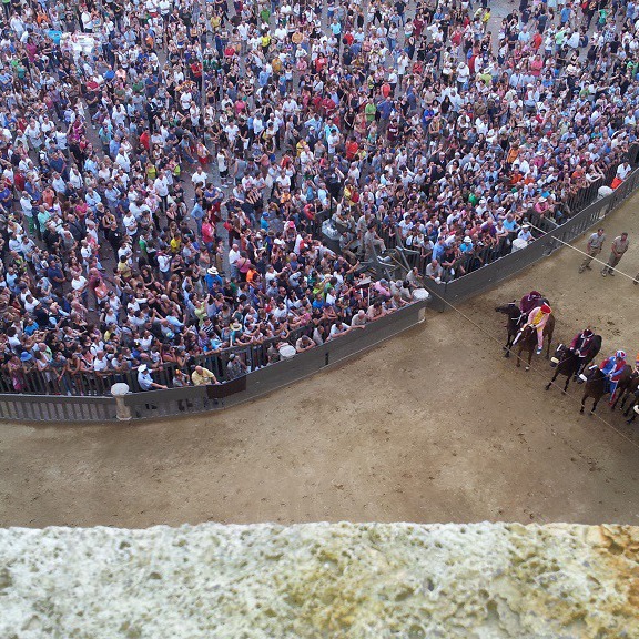 The Palio seen from above and exclusively